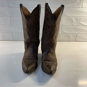 Diamond j by Justin cowboy boots- Women’s Size 6.5 Vintage Brown Leather